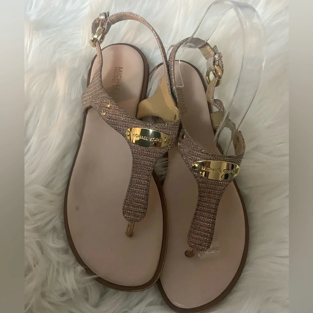 Michael Kors Gold Sparkle Sandals
